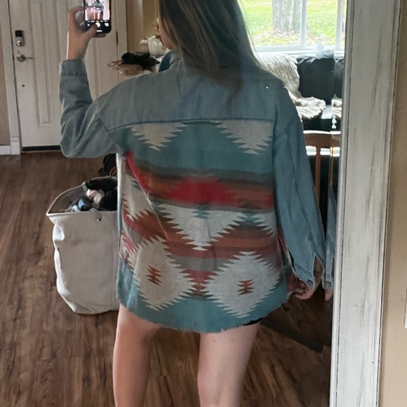 Aztec Denim Jacket - Picture 2 of 2